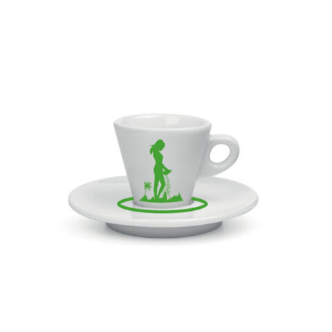 Tazzina da Caffè con Piattino Seminatrice Verde