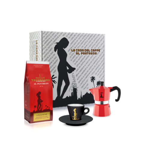 CONFEZIONE REGALOMOKA DA 1 TZ, TAZZINA DA CAFFE' E REGINA DEI CAFFE' 250 GR.